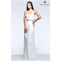 Black Faviana 7514 - Chiffon Open Back Dress - Customize Your Prom Dress