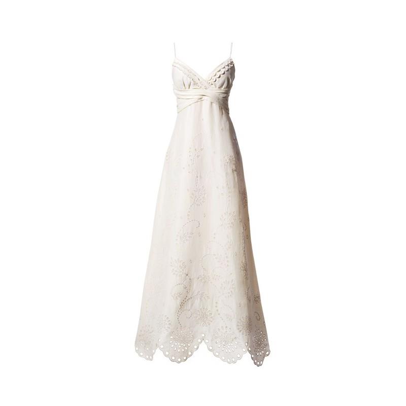 My Stuff, BHLDN - Sleeveless Silk-Linen Eyelet A-Line Wedding Dress - Stunning Cheap Wedding Dresses