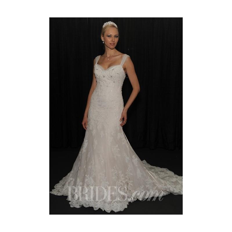 My Stuff, Sophia Tolli - Spring 2014 - Fuchsia Lace and Tulle Slim A-Line Wedding Dress - Stunning C