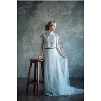 Bluish gray wedding dress - Borgia - Hand-made Beautiful Dresses|Unique Design Clothing
