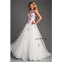 White/Lilac Alyce Prom 6362 Alyce Paris Prom - Rich Your Wedding Day
