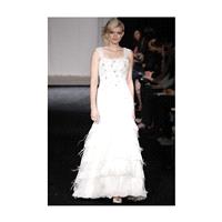 Simone Carvalli - Fall 2012 - Bailee Sleeveless Lace A-Line Wedding Dress with Beaded Details and Fe