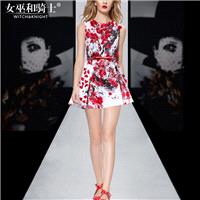 Vogue Attractive Printed Scoop Neck Sleeveless It Girl Summer Dress - Bonny YZOZO Boutique Store