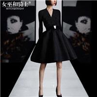 Vogue Slimming Curvy V-neck It Girl Summer Dress Black Mini Dress - Bonny YZOZO Boutique Store