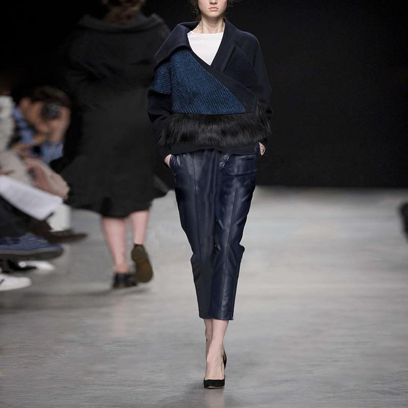 My Stuff, Vogue Capris Trendy Outfit Twinset Wool Coat Leather Pant - Bonny YZOZO Boutique Store