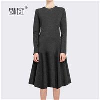 2017 new ladies black long sleeve dresses, long at the end of the spring and autumn temperament - Bo