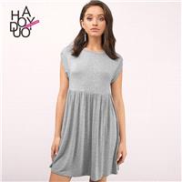 Must-have Oversized Vogue Simple Pleated One Color Summer Dress - Bonny YZOZO Boutique Store