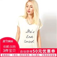 Printed Scoop Neck Alphabet Casual Short Sleeves T-shirt - Bonny YZOZO Boutique Store