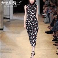Chinese Printed Slimming High Neck Sleeveless Cheongsam Dress Summer Dress - Bonny YZOZO Boutique St