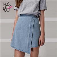 School Style Must-have Sweet Asymmetrical Cowboy Summer Skirt - Bonny YZOZO Boutique Store