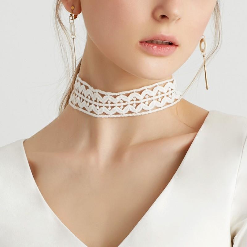 My Stuff, Elegant White Fabulous Lace Necklace Choker - Bonny YZOZO Boutique Store