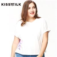 Plus Size women's 2017 summer new tops T-Shirt animal pattern printing loose T-Shirt female - Bonny