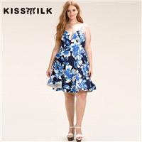 2017Plus Size women's summer New Style Fashion Backless slim fit romantic floral print sweet Straple