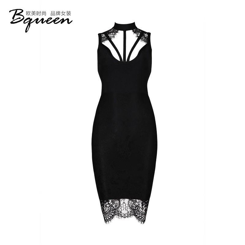 My Stuff, Vogue Sexy Hollow Out Slimming Halter Sleeveless Summer Lace Dress - Bonny YZOZO Boutique