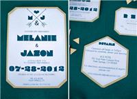 Stationery. stationary, invitations, invites, save the date, gold, teal