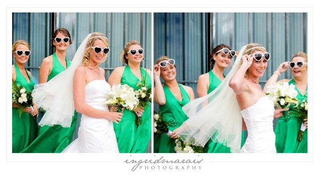 Wedding sunnies, Retro heart-sharped glasses are cute and cool. Match with your bridesmaids for an i