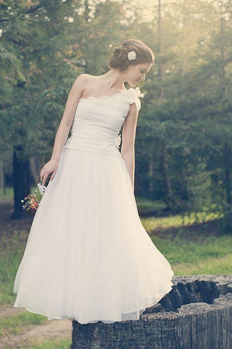 Pretty dresses, wedding dress, asymmetrical, one shoulder