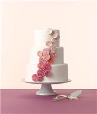 cake, white, pink, flowers