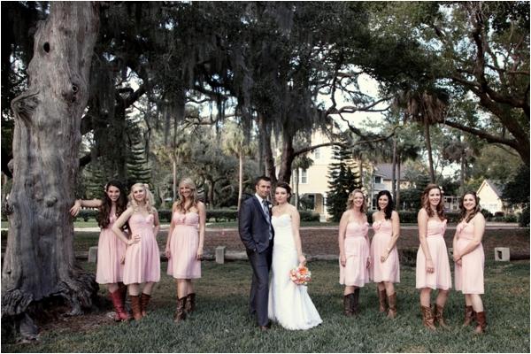 Bridesmaid Looks, pink, cowboy boots, short