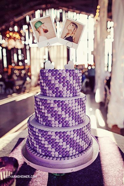 Cake Ideas, m&ms, purple, cake