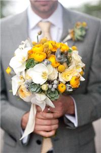 Flowers. bouquet, yellow, white