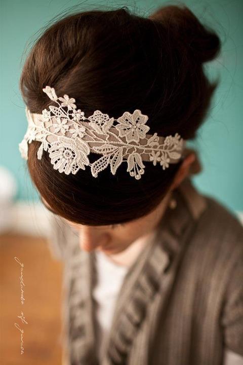 DIY Details, Bridal Hotspot show you how to make your own lace headband.