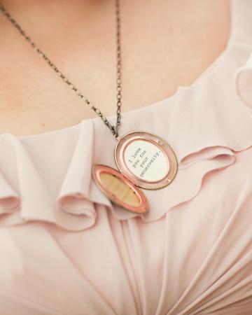 With Love, Lockets containing personal messages for your bridesmaids! From Martha Stewart: http://bi