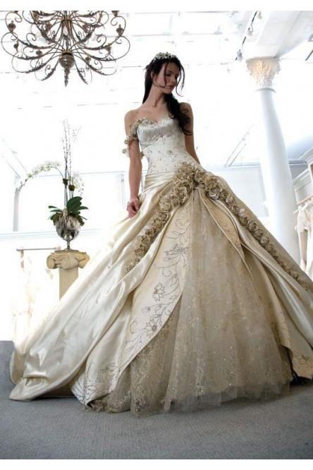 MY Dresses, Ball Gown Sweetheart Sleeveless Wedding Dress #WD08168