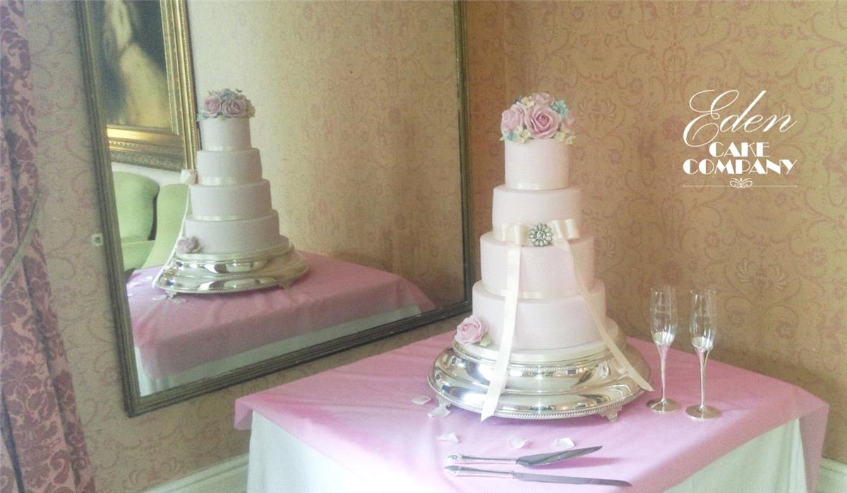 Wedding Cakes, Vintage Blush Wedding Cake  www.edencakecompany.com