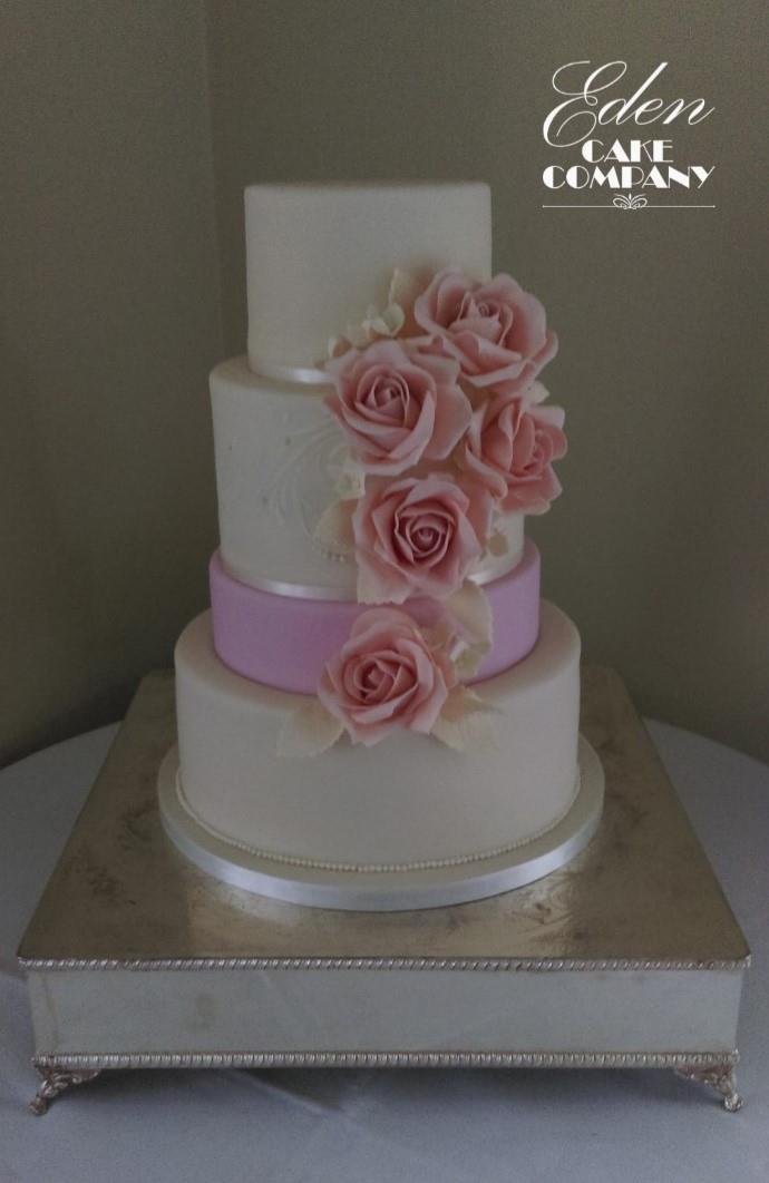 Wedding Cakes, Rose Wedding Cake www.edencakecompany.com