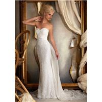 Mori Lee 1914 Lace Sheath Wedding Dress - Crazy Sale Bridal Dresses|Special Wedding Dresses|Unique 2