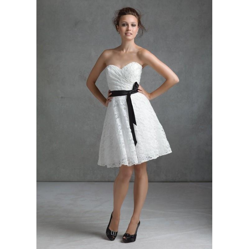 My Stuff, Nectarean A-line Strapless Lace Sashes/Ribbons Short/Mini Satin Bridesmaid Dresses - Dress