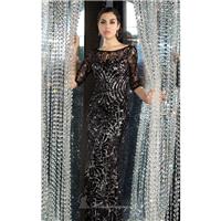 Black/Nude Laced Long Gown by Alyce Black Label - Color Your Classy Wardrobe