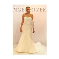 Angel Rivera - Fall 2012 - Strapless Silk Satin A-Line Wedding Dress - Fall 2012 Collection - Stunni