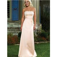 Refined Strapless Applique Empire Satin Floor Length Mother Of Bride Dress In Canada Mother of Bride
