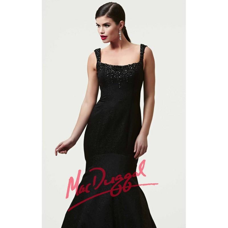 wedding, Thick Strap by Mac Duggal Black White Red 48136R - Bonny Evening Dresses Online