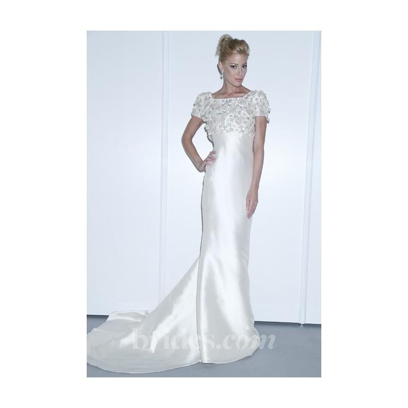 My Stuff, Rafael Cennamo - Fall 2013 - Style F13W-TX809 Satin Sheath Wedding Dress with Embellished