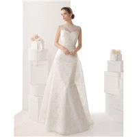 Nectarean A-line Bateau Lace Sweep/Brush Train Tulle Wedding Dresses - Dressesular.com