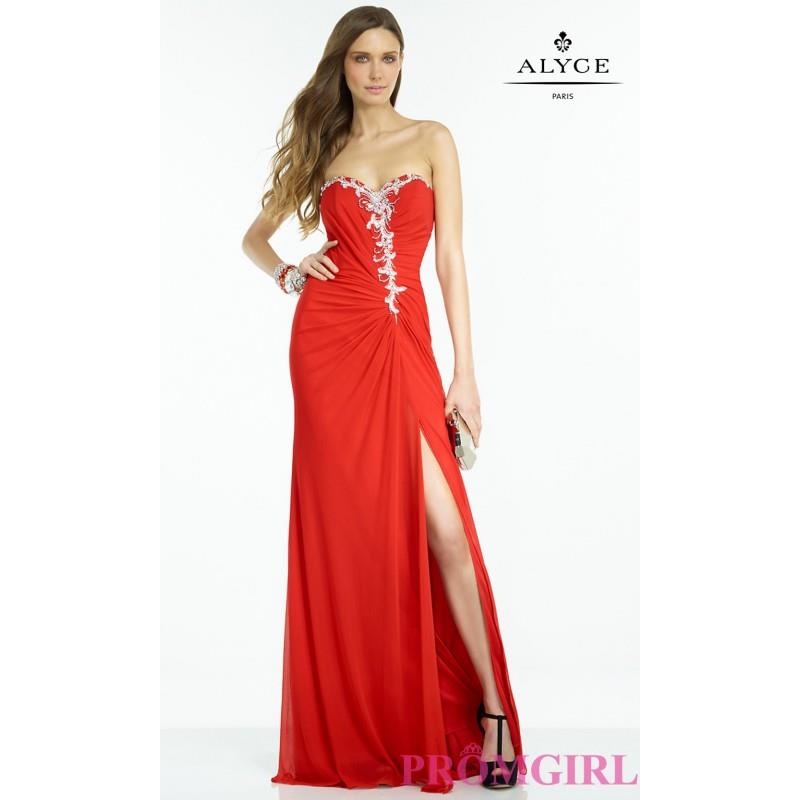 My Stuff, Strapless Prom Dress with Ruched Bodice by Alyce - Discount Evening Dresses |Shop Designer