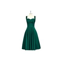 Dark_green Azazie Amber - Back Zip Sweetheart Knee Length Satin Dress - The Various Bridesmaids Stor