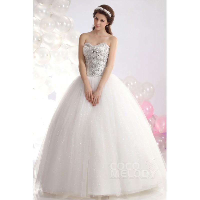 My Stuff, Pretty Ball Gown Sweetheart Court Train Tulle Wedding Dress CWLT1304D - Top Designer Weddi