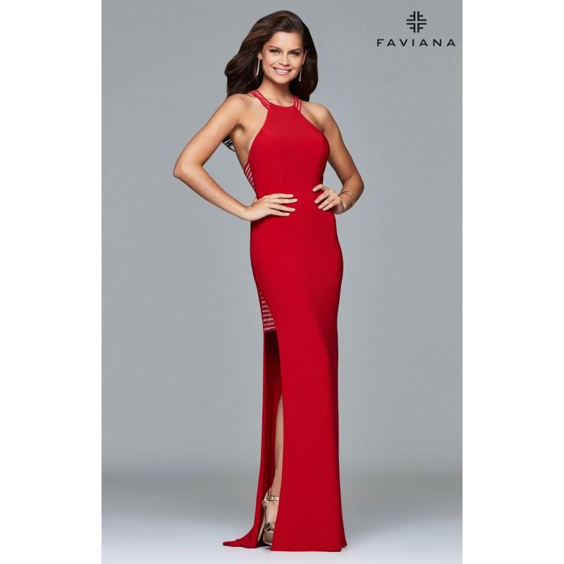 My Stuff, Black Faviana 7918 - High Slit Dress - Customize Your Prom Dress