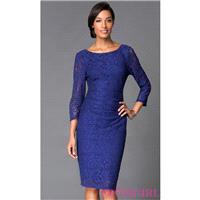 Lace Knee Length Dress S270311 with 3/4 Length Sleeves - Brand Prom Dresses|Beaded Evening Dresses|U