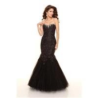 Paparazzi By Mori Lee 93065 Lace Tulle Beaded Mermaid Prom Dress - Cheap Discount Evening Gowns|Bonn