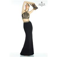 Alyce Prom 6578 Black/Multi,Ivory/Multi,Graphite/Multi Dress - The Unique Prom Store