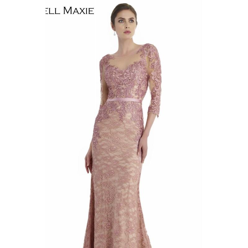 My Stuff, Dusty Rose Beaded Embroidered Lace Gown by Morrell Maxie - Color Your Classy Wardrobe