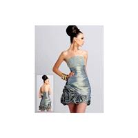 Blush Short Rosette Prom Dress 9083 - Brand Prom Dresses|Beaded Evening Dresses|Charming Party Dress