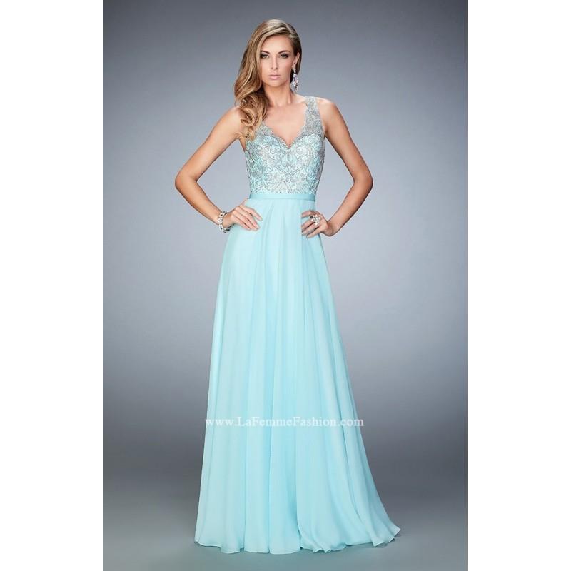 My Stuff, Cool Blue La Femme 22376 - Chiffon Dress - Customize Your Prom Dress