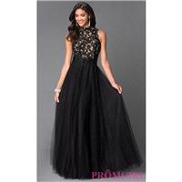 Sean Black Chiffon High Neck Prom Dress - Discount Evening Dresses |Shop Designers Prom Dresses|Even