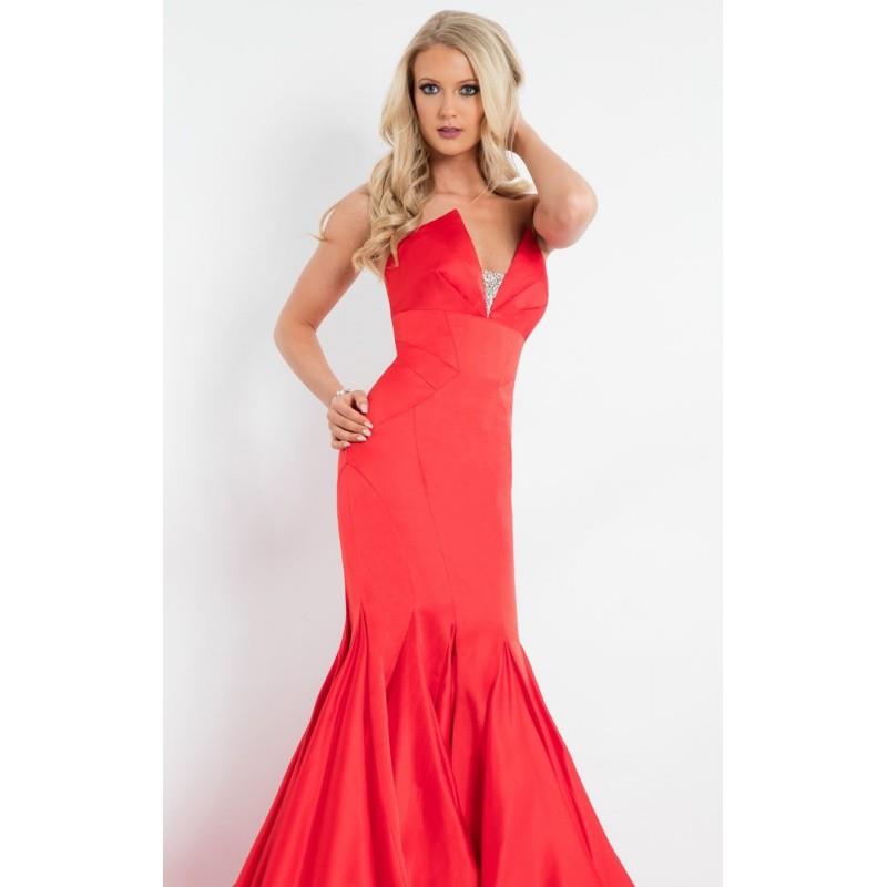 My Stuff, Red Strapless Mermaid Gown by Rachel Allan Prima Donna - Color Your Classy Wardrobe